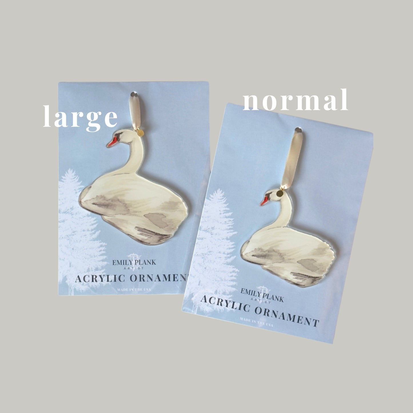 Acrylic Swan Ornament