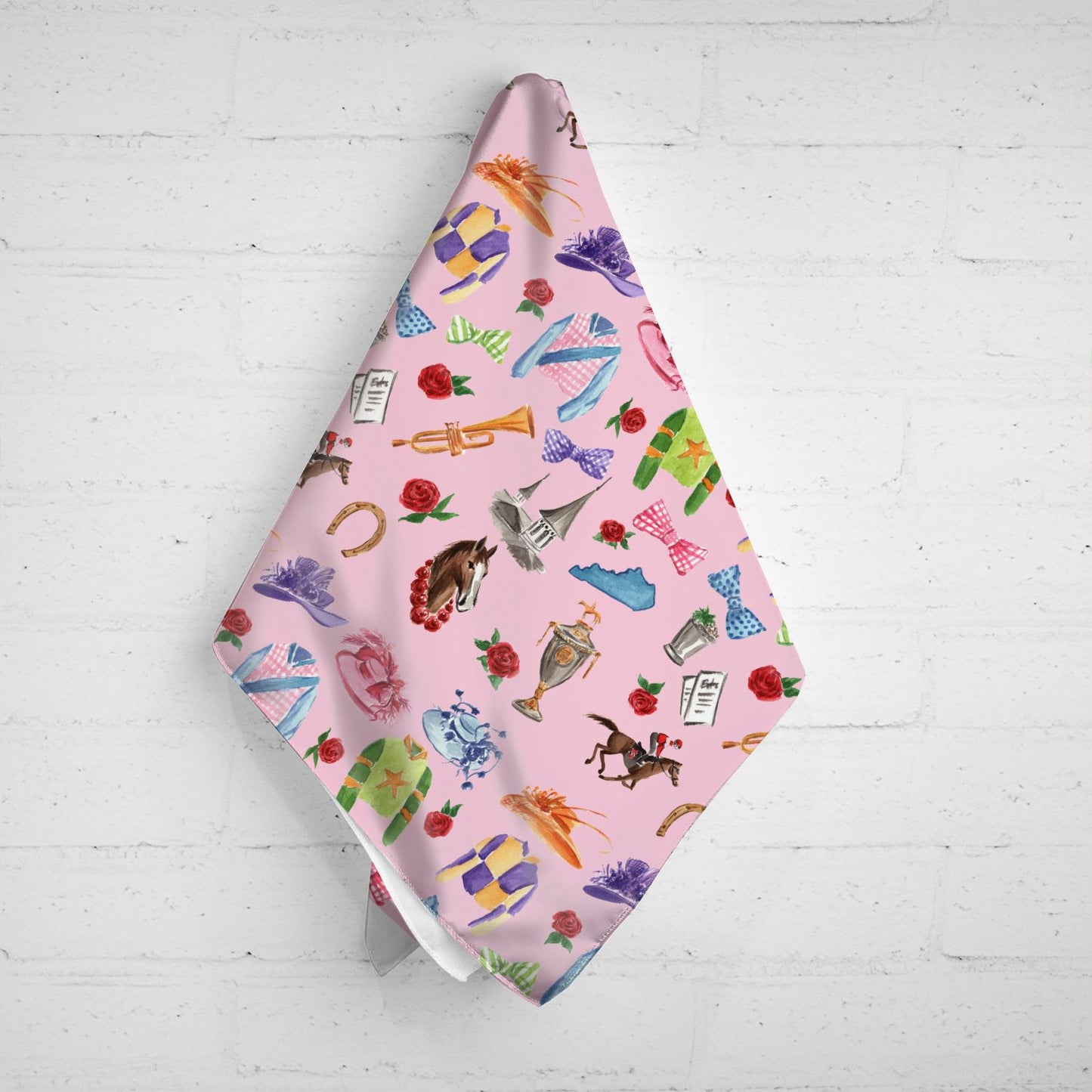 Kentucky Derby Pink - Bandana Scarf