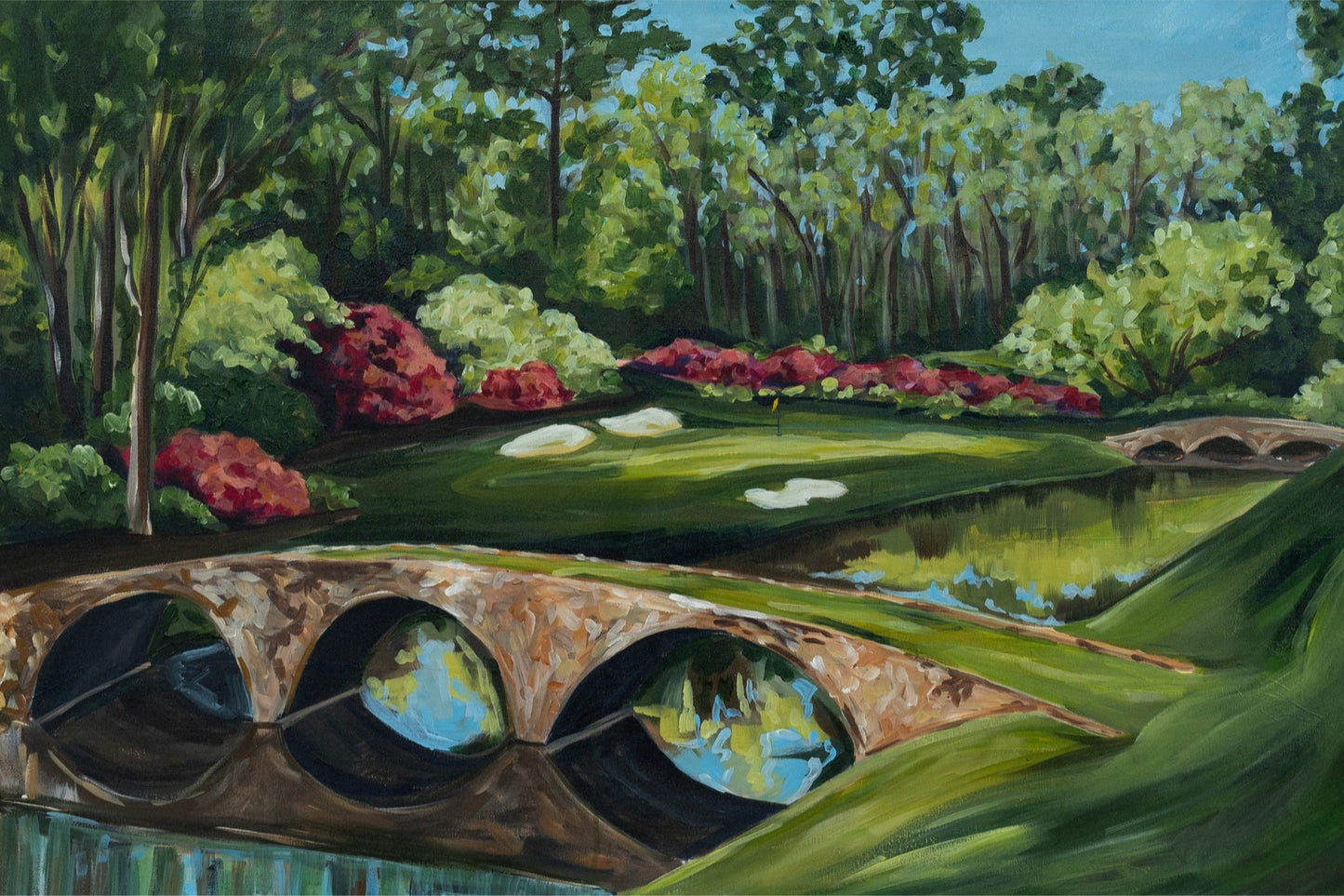 Amen Corner | Fine Art Golf Print | Augusta-Inspired Landscape Painting by Emily Plank