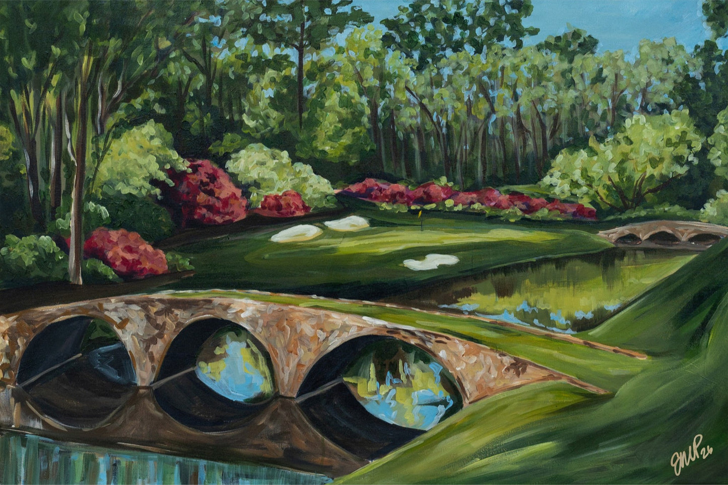 Amen Corner | Fine Art Golf Print | Augusta-Inspired Landscape Painting by Emily Plank