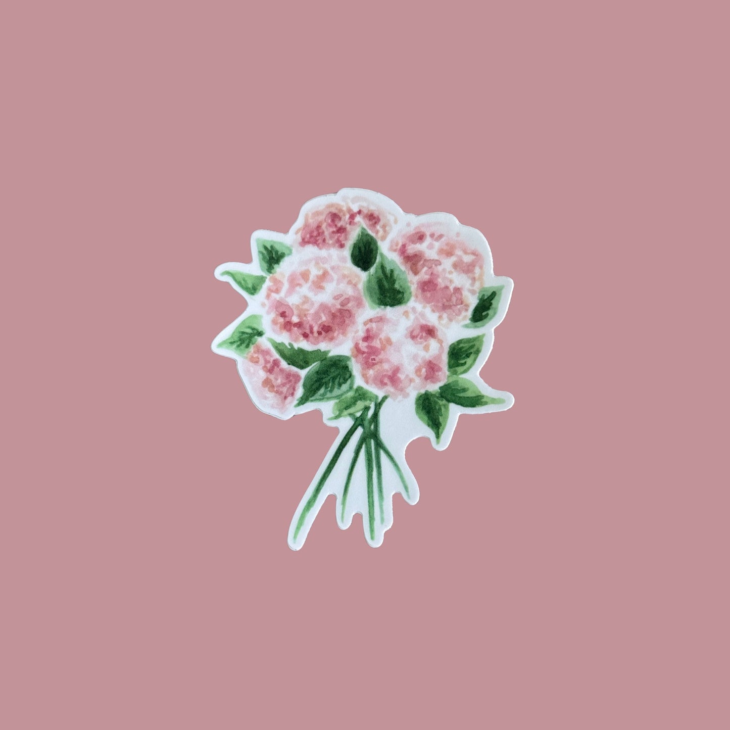 Watercolor Floral Stickers – Hydrangeas & Garden Bouquet Vinyl Stickers