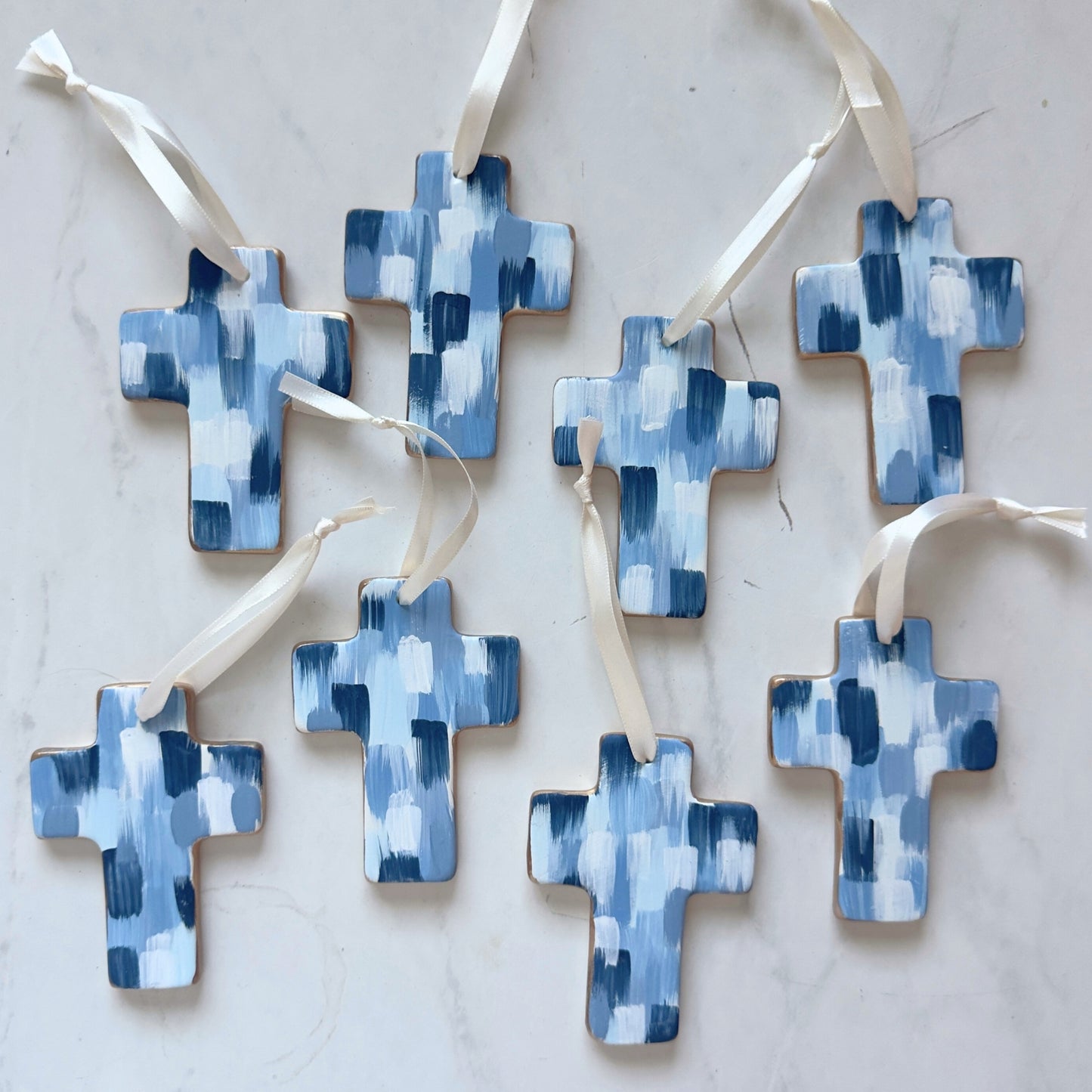 Blue Cross Ornaments