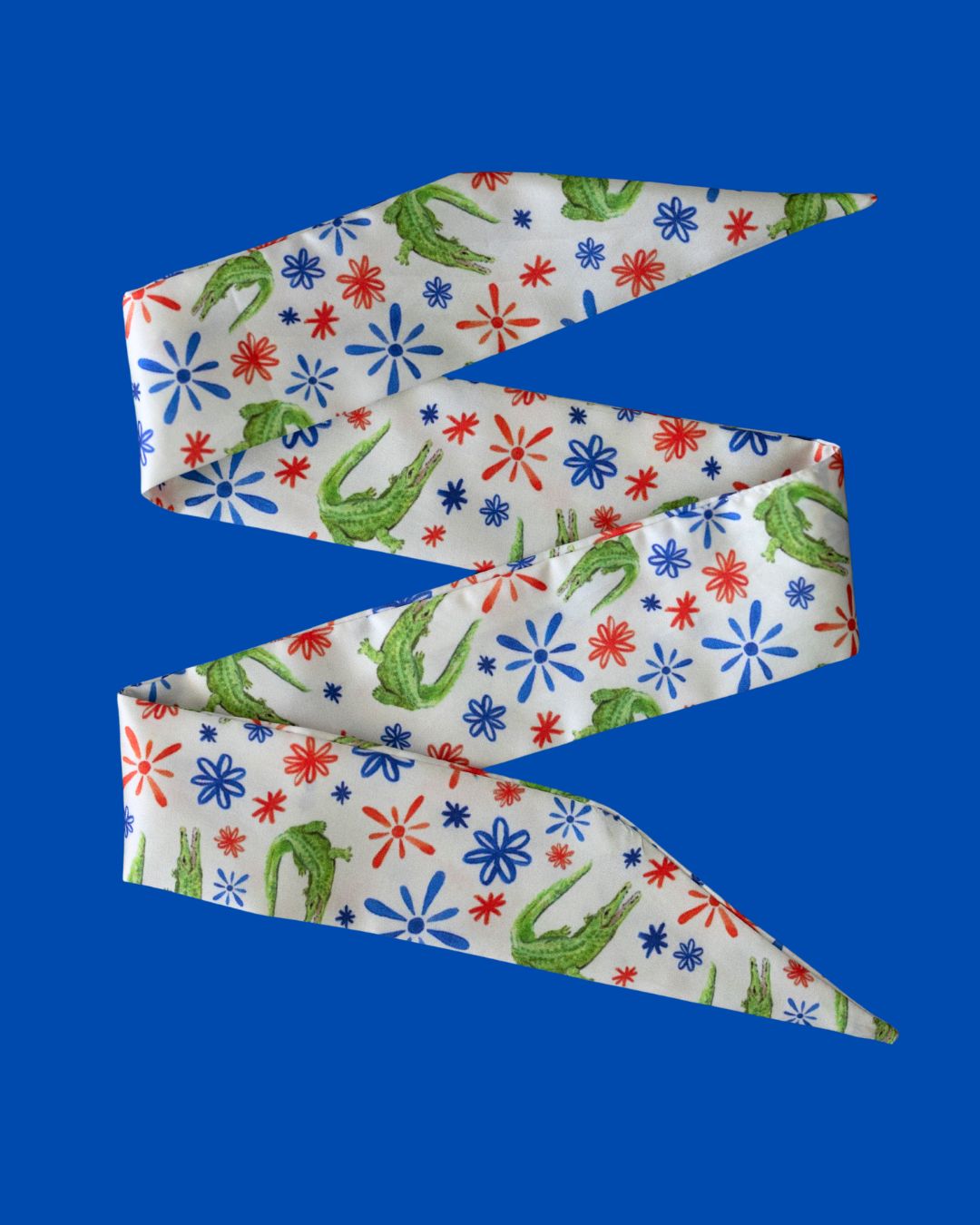Gator Twill Scarf – Orange & Blue Game Day Purse or Neck Scarf