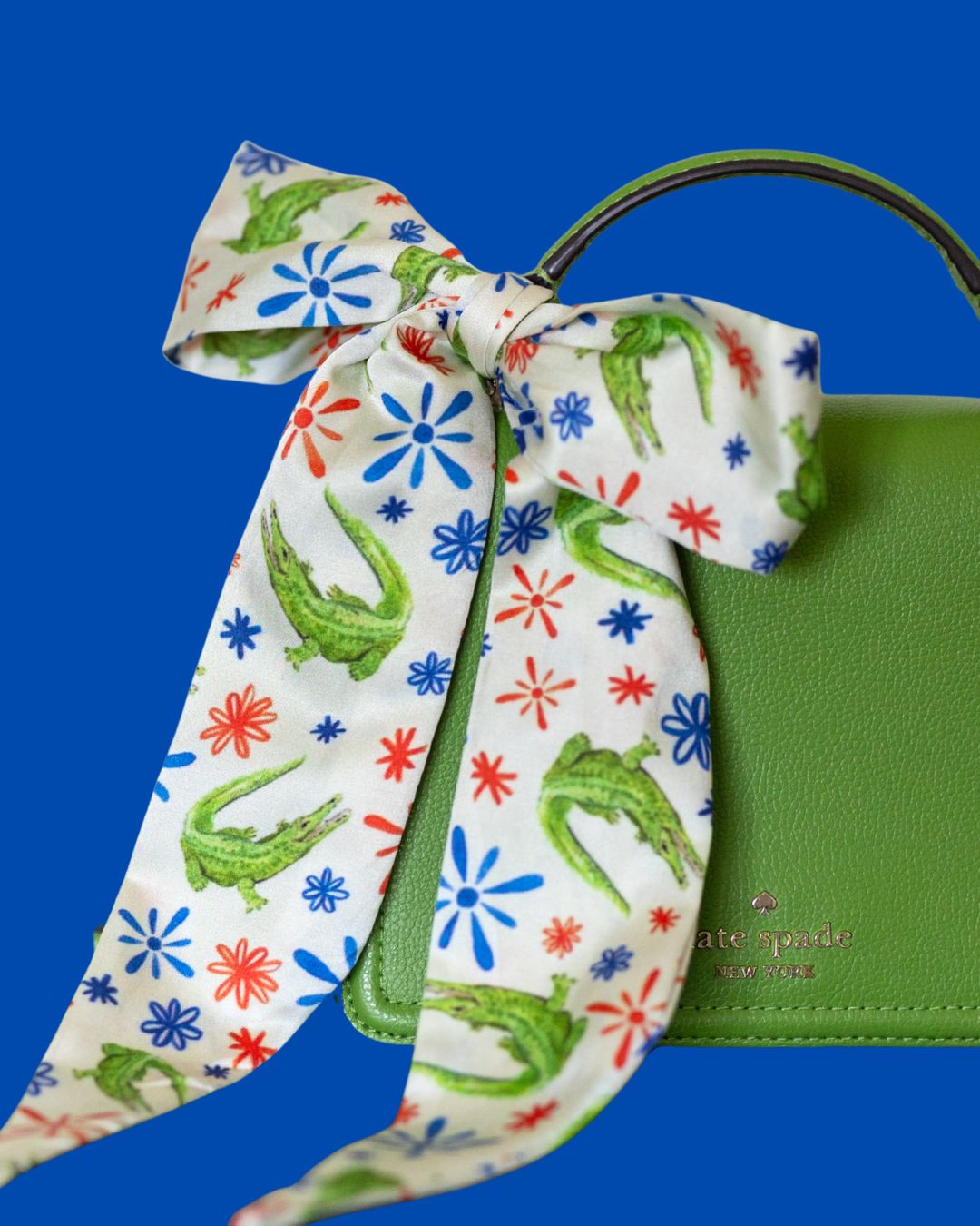 Gator Twill Scarf – Orange & Blue Game Day Purse or Neck Scarf