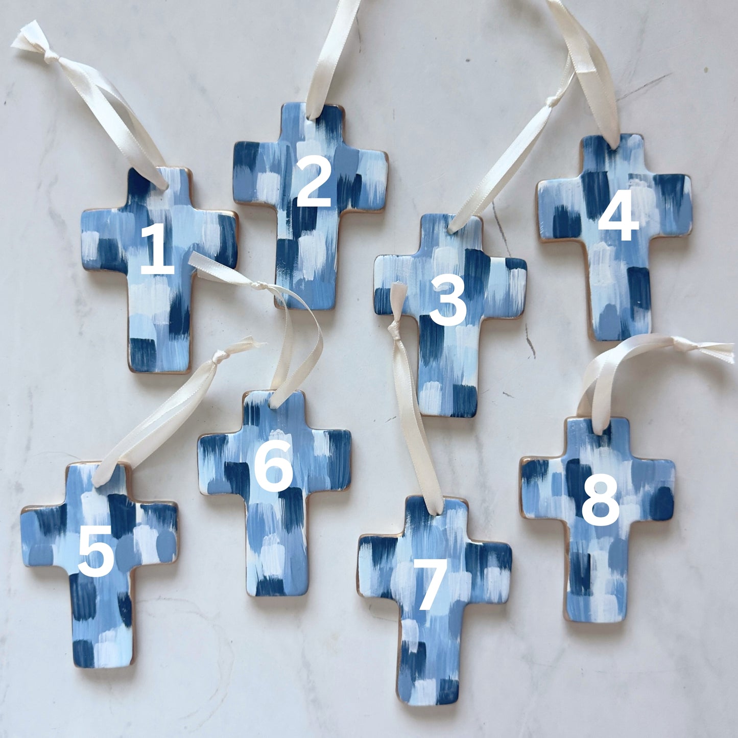 Blue Cross Ornaments