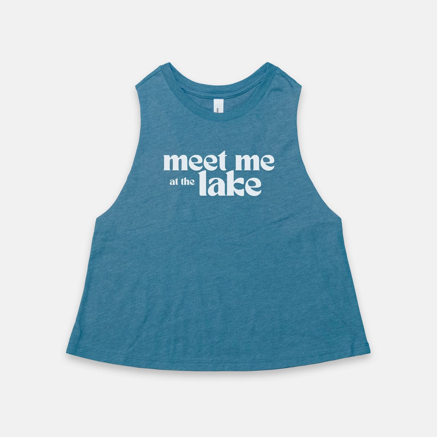 Meet Me at the Lake Bella Canvas Racerback Cropped Tank 6682