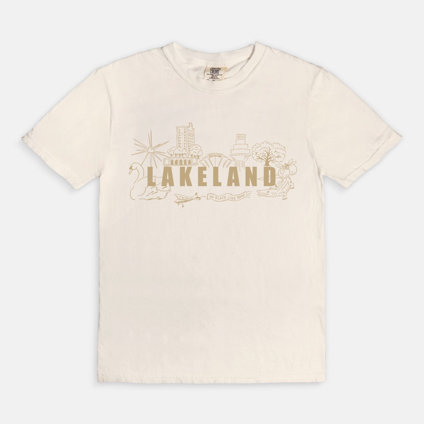 Lakeland Landmark Comfort Colors Tee 1717 IVORY