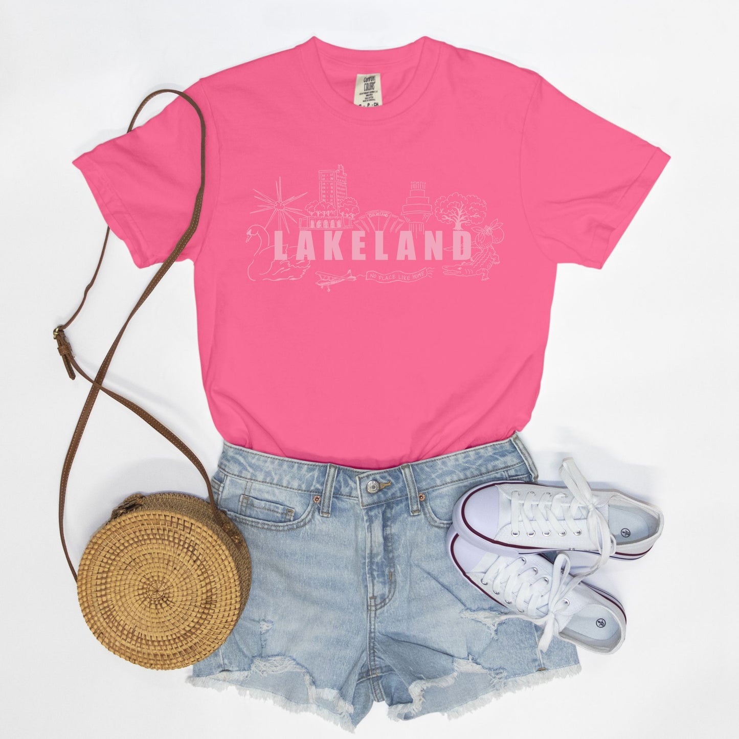 Lakeland Landmark Comfort Colors Tee 1717 Crunchberry