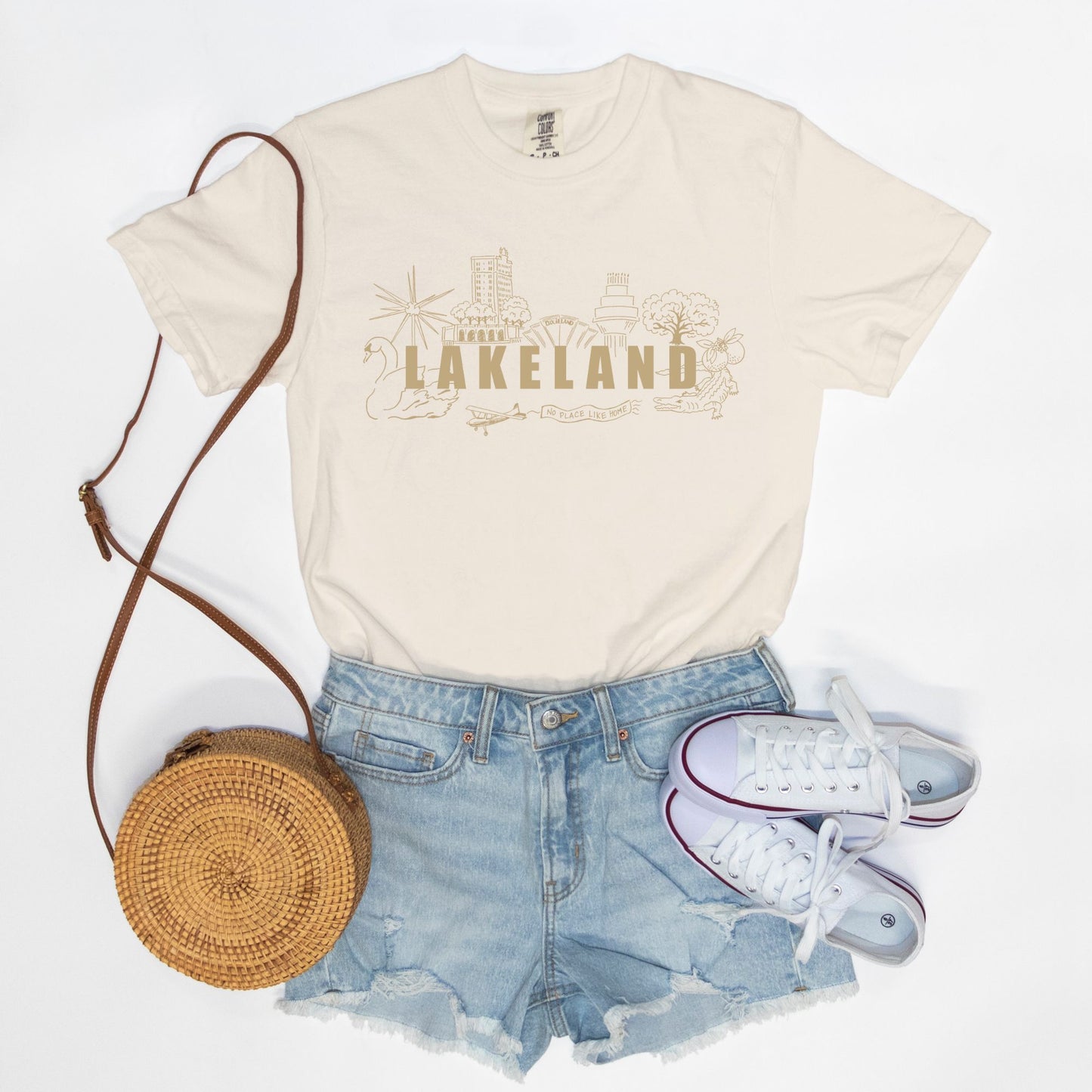 Lakeland Landmark Comfort Colors Tee 1717 IVORY