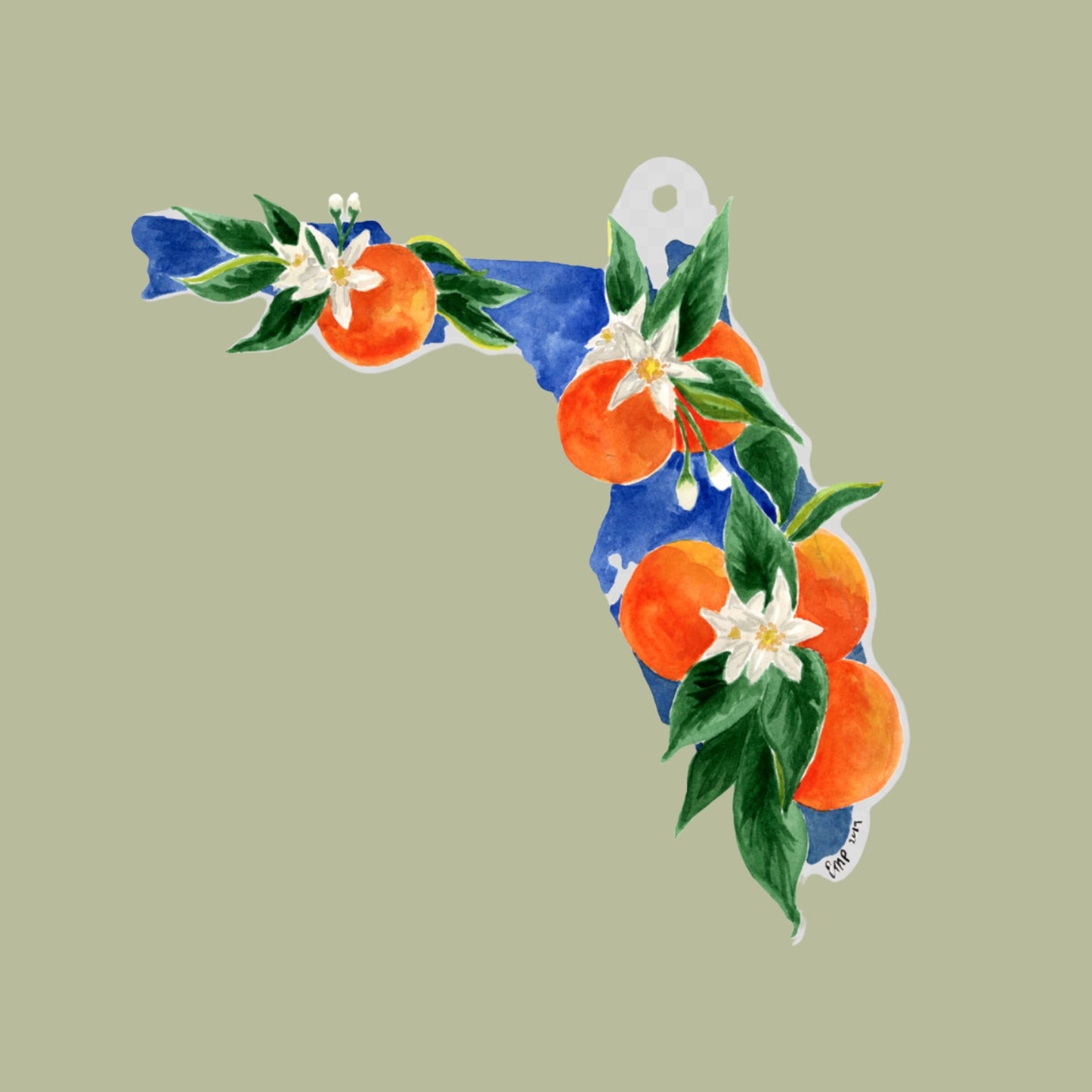 Acrylic Florida Oranges Ornament