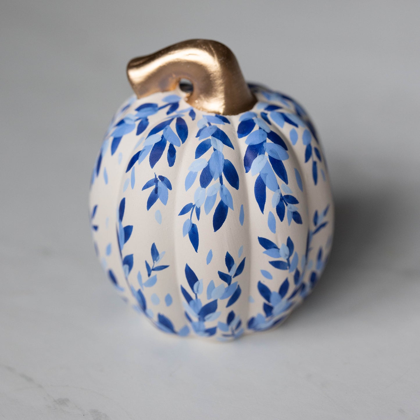 Hand Painted Ceramic Pumpkins - Blues