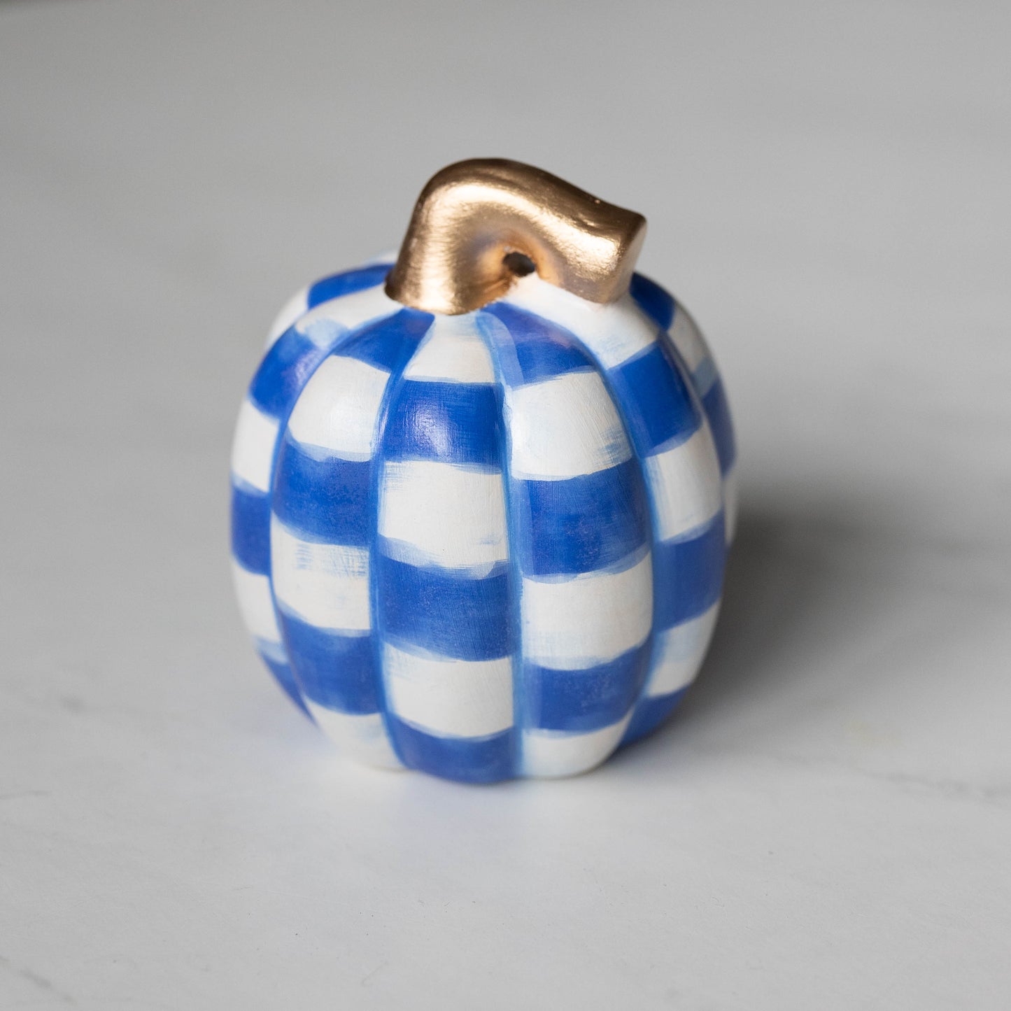 Hand Painted Ceramic Pumpkins - Blues