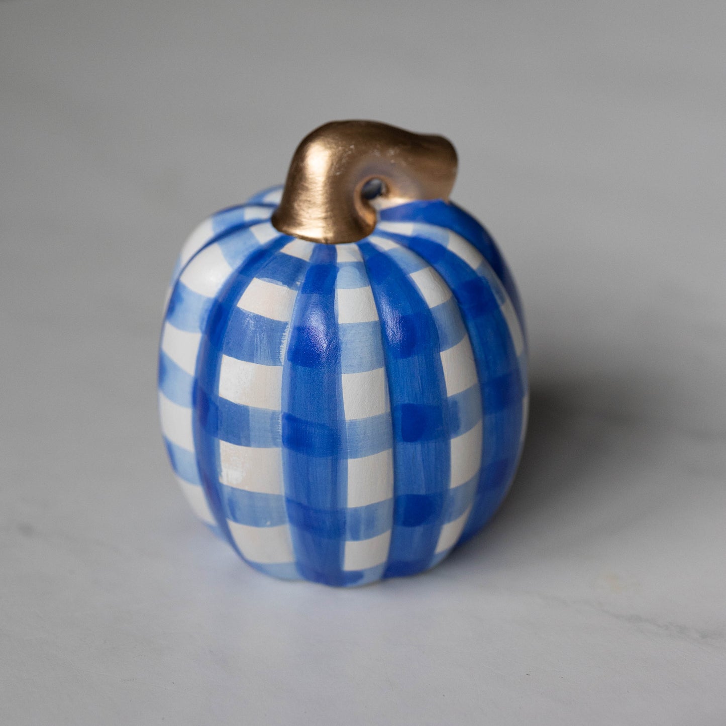 Hand Painted Ceramic Pumpkins - Blues