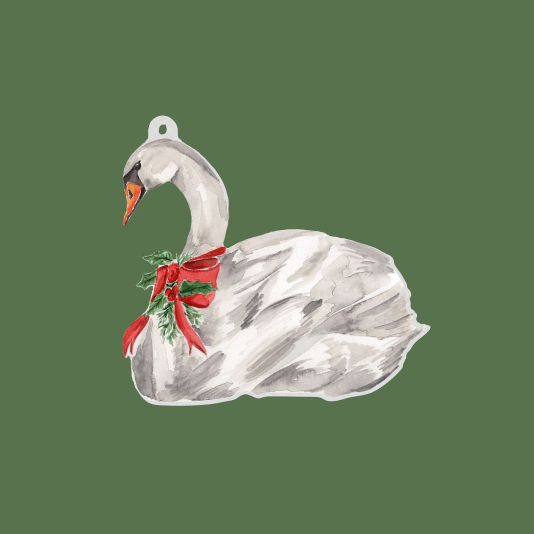 Christmas Swan Acrylic Ornament