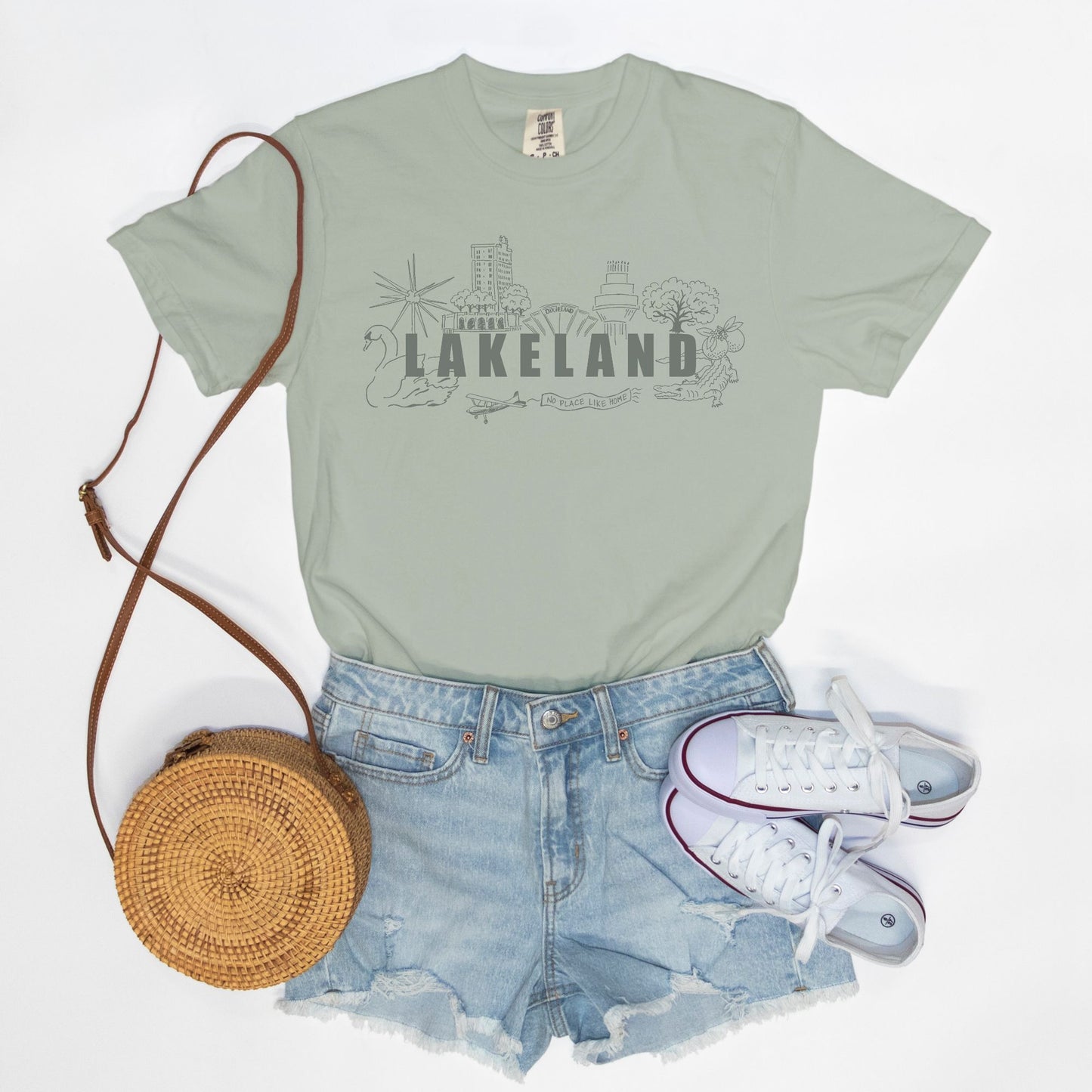 Lakeland Landmark Comfort Colors Tee 1717 BAY