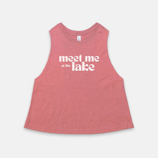 Meet Me at the Lake Bella Canvas Racerback Cropped Tank 6682