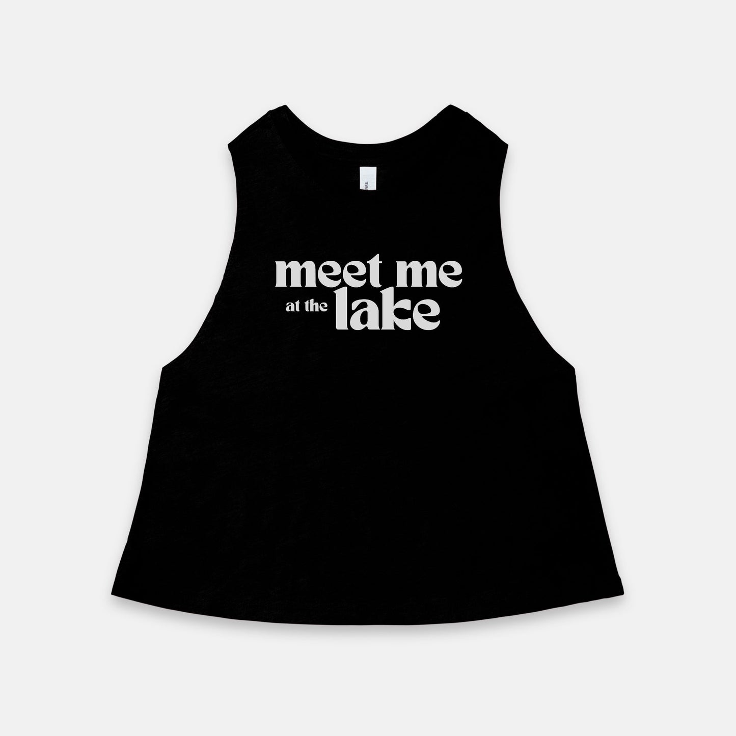 Meet Me at the Lake Bella Canvas Racerback Cropped Tank 6682