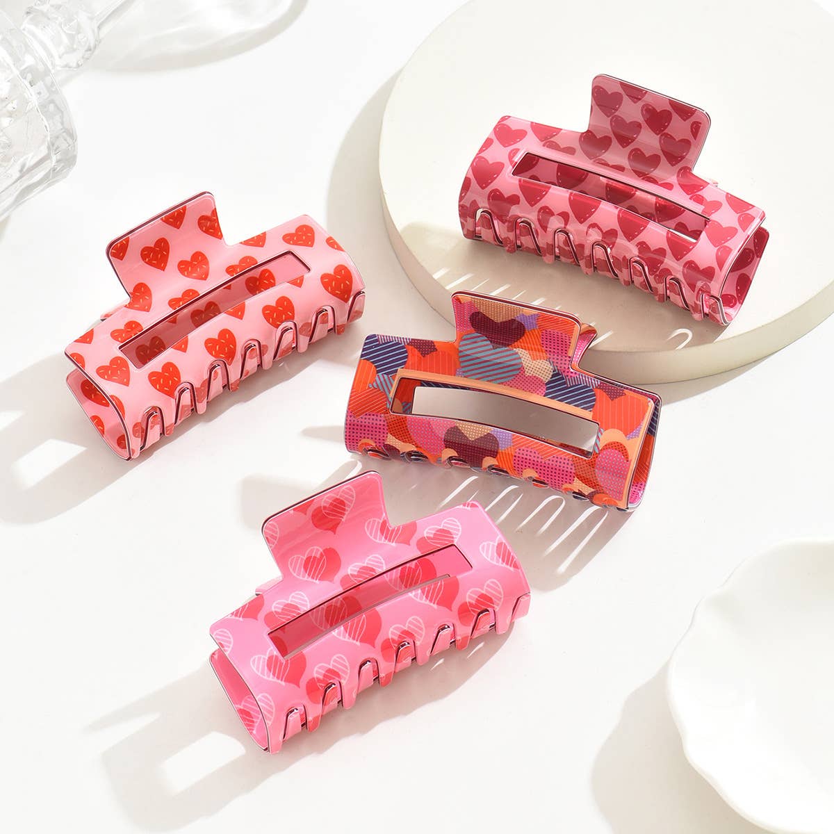 Rectangle Valentine Hair Clip