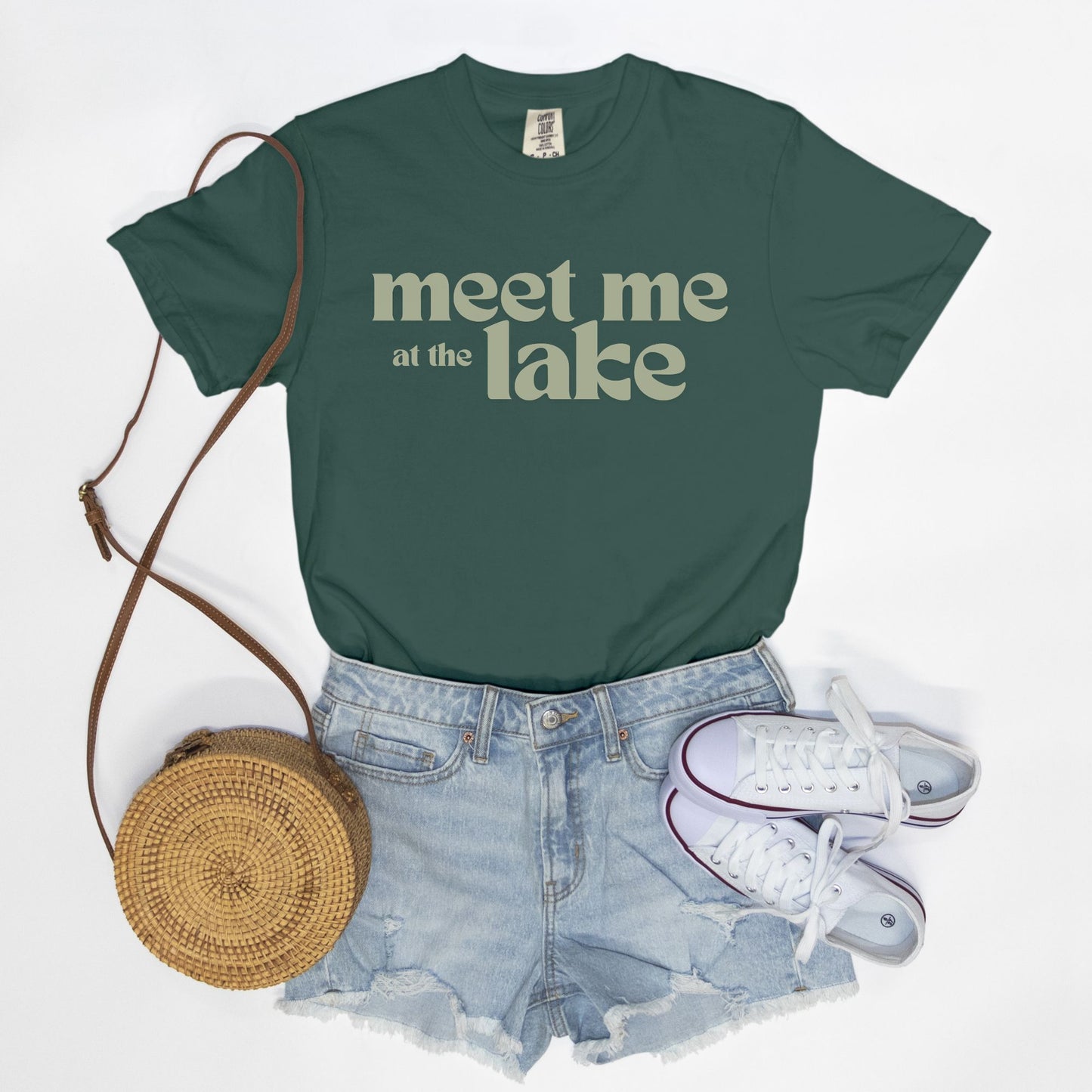 Meet me at the Lake Comfort Colors Tee 1717 - Blue Spruce