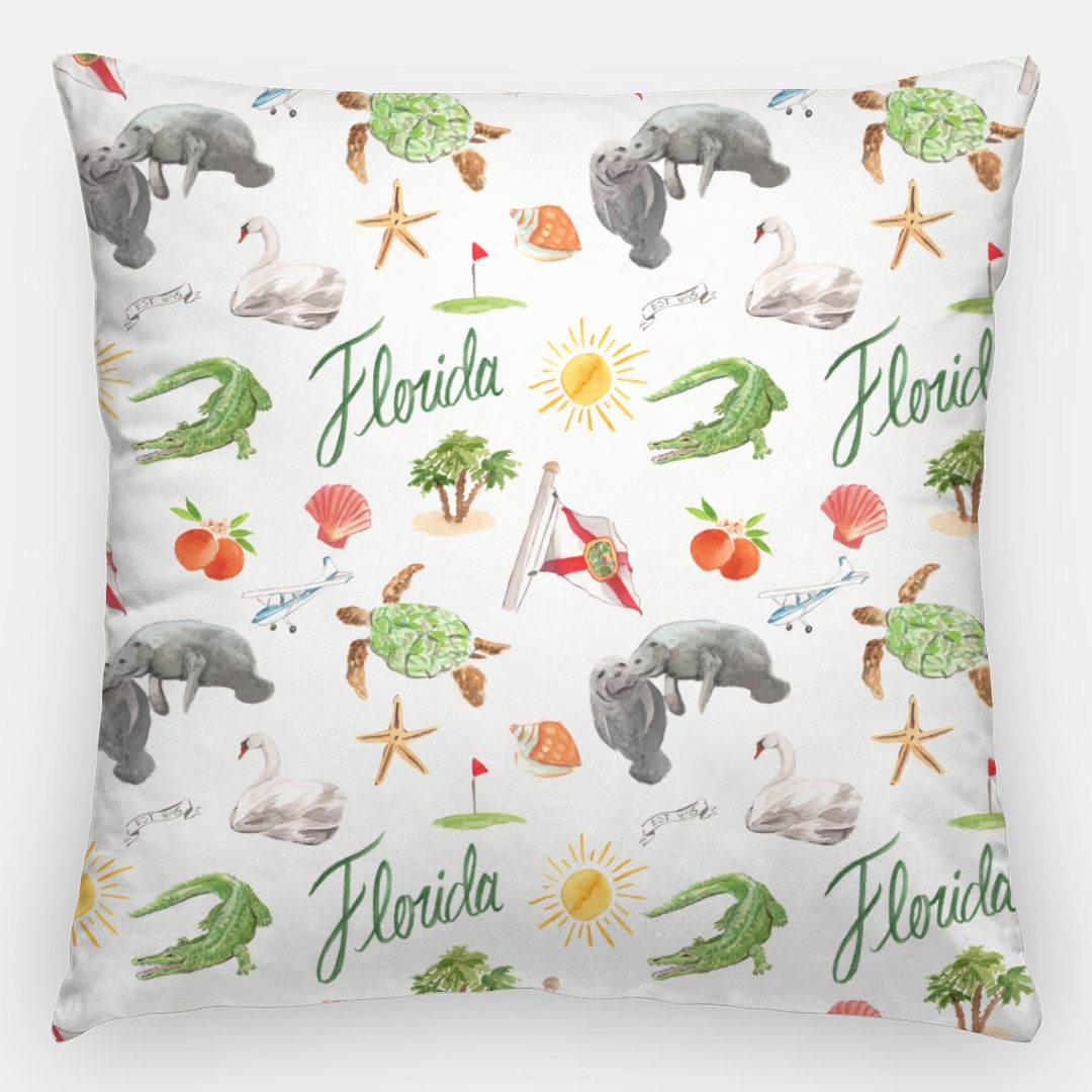 Florida Pattern Artisan Pillow Case 24 Inch